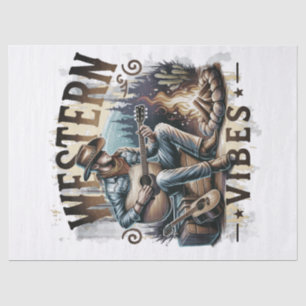 Cowboy Free Spirit Retro Western Decoupage Tissue Paper