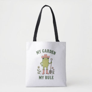 Cowboy Frog Gardening My Garden My Rule Tote Bag