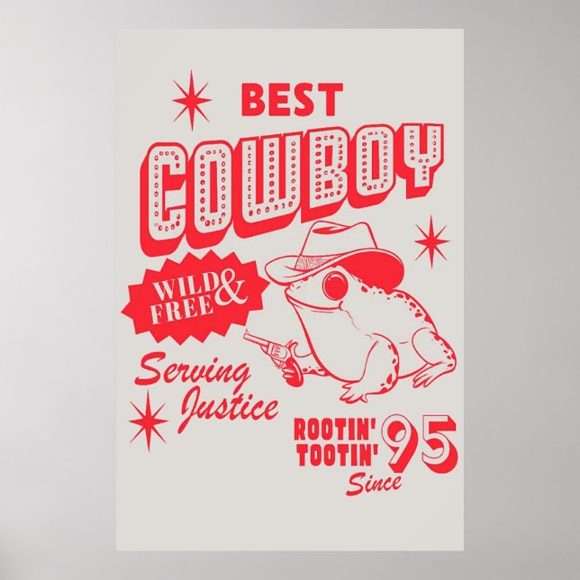 Cowboy Frog Poster (Front)