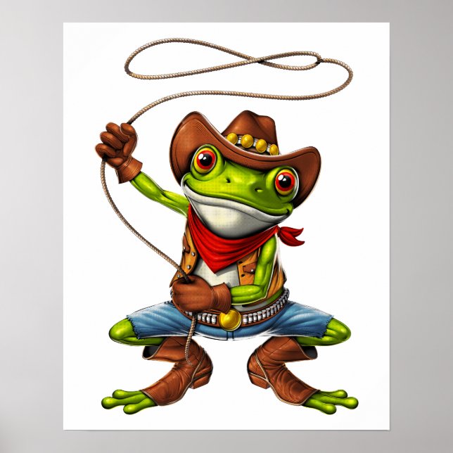 Cowboy Frog Poster (Front)