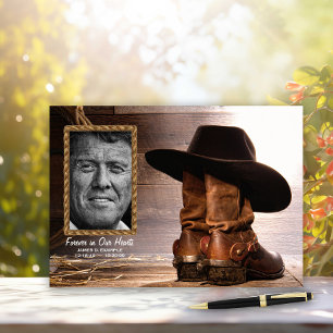 Cowboy Funeral Memorial Guest Book