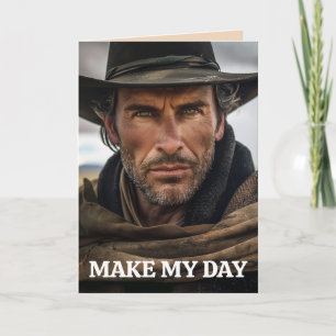 COWBOY FUNNY BIRTHDAY GREETING CARD