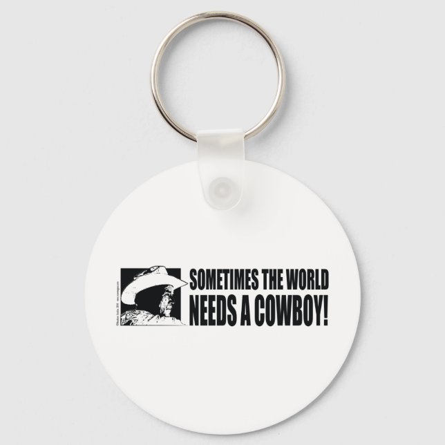 Cowboy George W Bush Key Ring (Front)