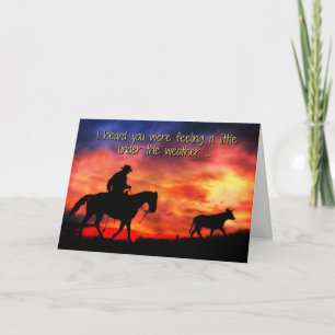 Cowboy Get Well, Feel Better Cute Card