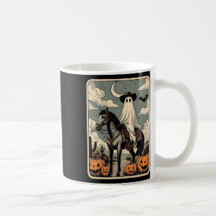 Cowboy Ghost Riding Horse Funny Tarot Card Hallowe Coffee Mug