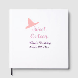 cowboy girl sweet 16th birthday pink purple name m guest book