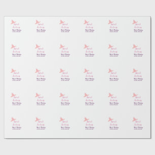 cowboy girl sweet 16th birthday pink purple name m wrapping paper