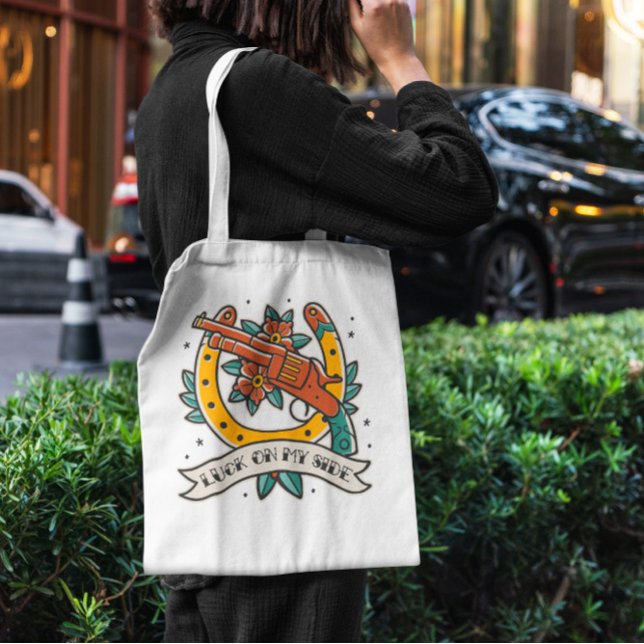 Cowboy Gun And Horseshoe Tote Bag (Creator Uploaded)