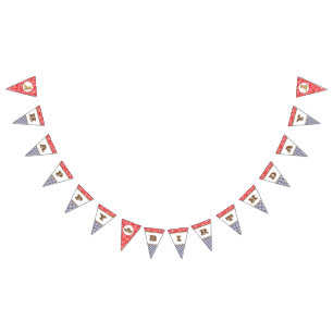 Cowboy Happy Birthday Banner Paisley Gingham