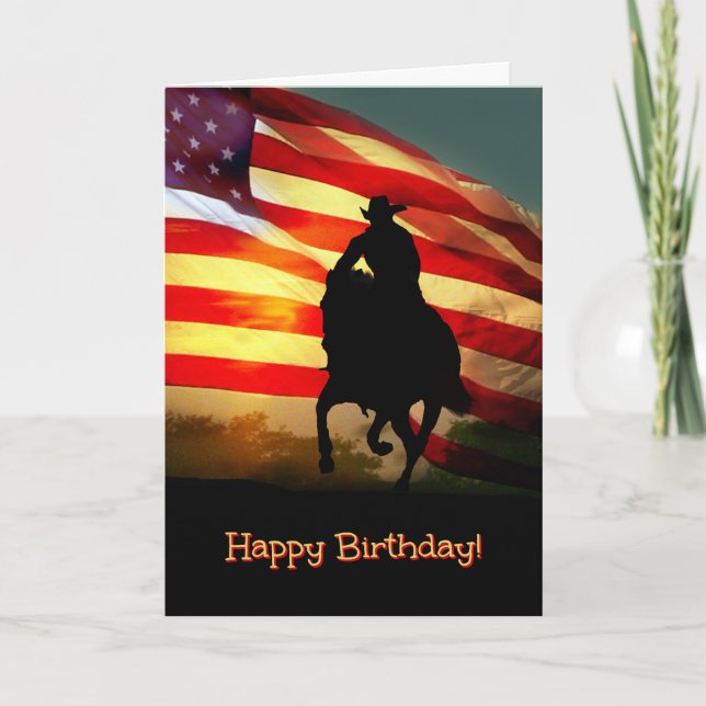 Cowboy Happy Birthday Card (Front)