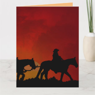 COWBOY HAPPY TRAILS BIG BIRTHDAY CARD