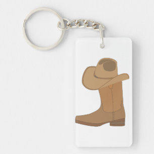 Cowboy Hat and Boot Key Ring