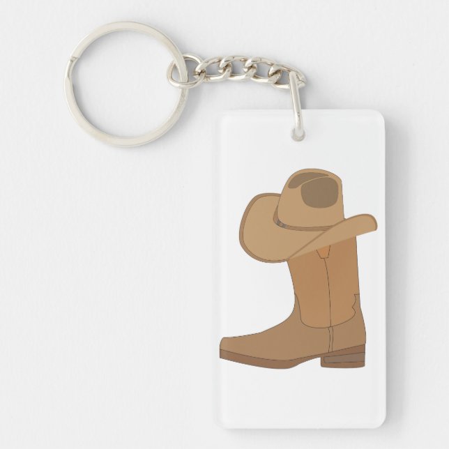 Cowboy Hat and Boot Key Ring (Front)