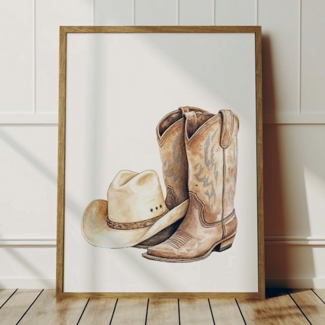 Cowboy Hat and Boot Poster Kids Western Room Decor (Creator Uploaded)