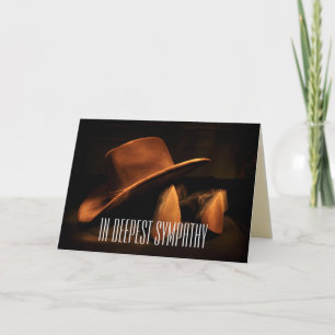 Cowboy Hat and Boots Condolence Card