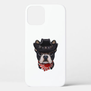 Cowboy Hat and Flag French Bulldog For Dog Lover iPhone 12 Case
