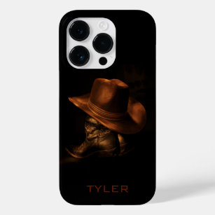 Cowboy Hat and Leather Boots Masculine Personalise Case-Mate iPhone 14 Pro Case