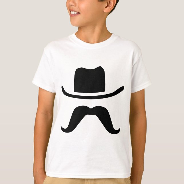 Cowboy Hat and Moustache T-Shirt (Front)