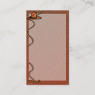 Cowboy Hat and Rope Customizable Business Card