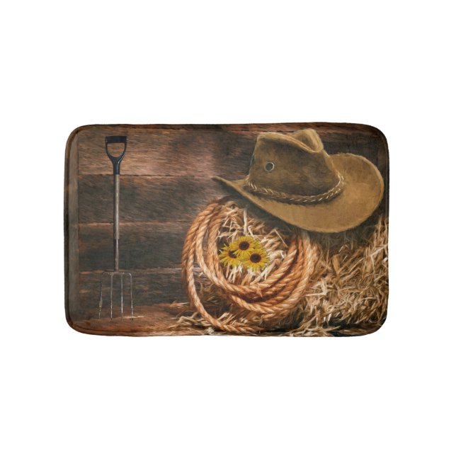 Cowboy Hat Bath Mat (Front)