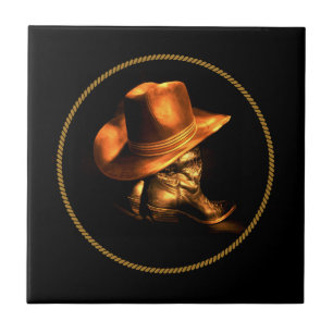 COWBOY HAT & BOOTS       CERAMIC TILE