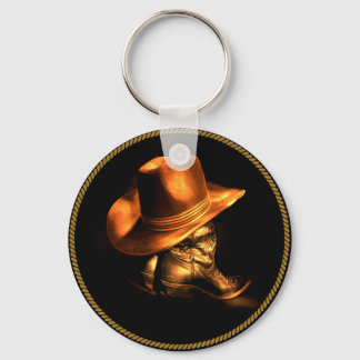 COWBOY HAT & BOOTS KEY RING