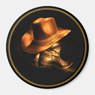 COWBOY HAT & BOOTS MAGNET