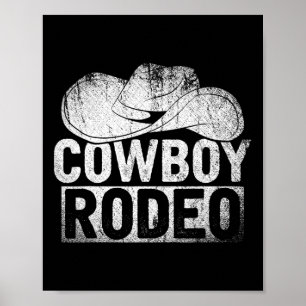 Cowboy Hat Equestrian Gift Horseck Riding Rodeo Co Poster