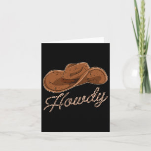 Cowboy Hat Howdy Western Country Cowboy Card