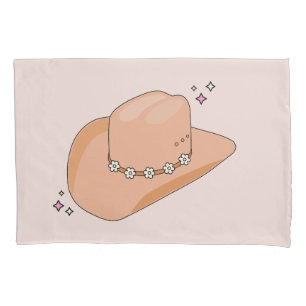 Cowboy Hat Neutral Beige Pillowcase