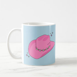 Cowboy Hat Preppy Pink And Blue Coffee Mug