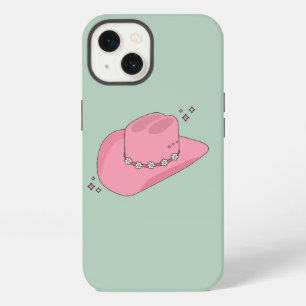 Cowboy Hat Preppy Pink And Green iPhone 13 Case