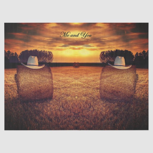 Cowboy Hat Tissue Paper (Front)