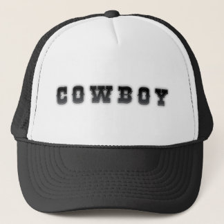 Cowboy Hat - Trucker Style Black and White