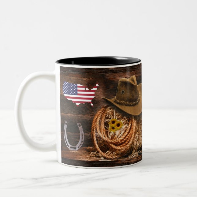 Cowboy Hat Two-Tone Coffee Mug (Left)