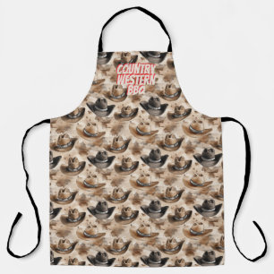 Cowboy Hats Country Western BBQ Apron