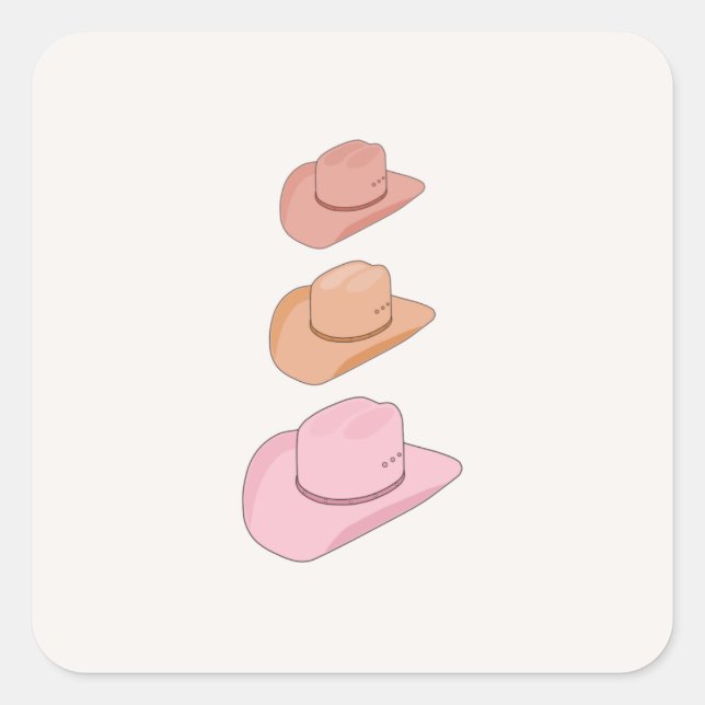 Cowboy Hats Square Sticker (Front)