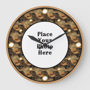 Cowboy Hats Your Photo Wall Clock