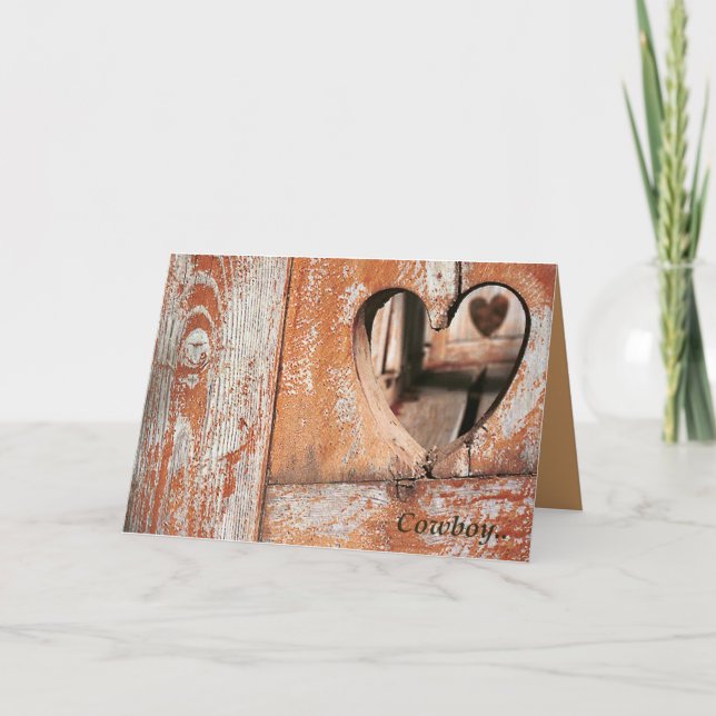 Cowboy Heart Holiday Card (Front)