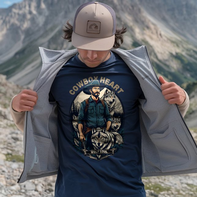 Cowboy Heart & Wolf Soul - Wild Spirit T-Shirt (Creator Uploaded)
