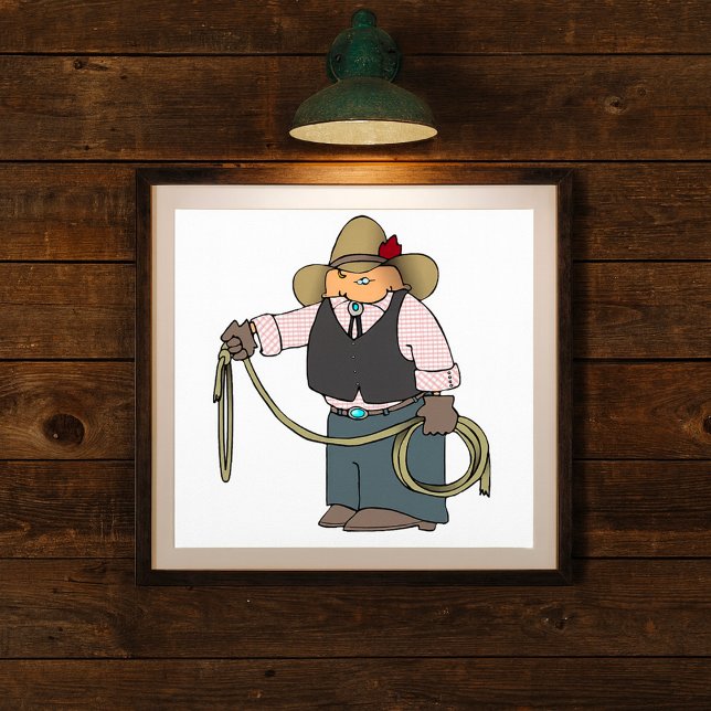 Cowboy Holding A Lasso Poster (Creator Uploaded)