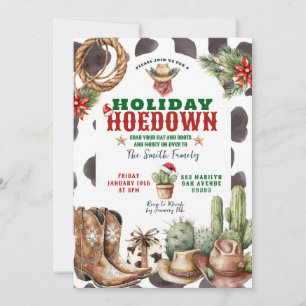 Cowboy Holiday Hoedown Invite