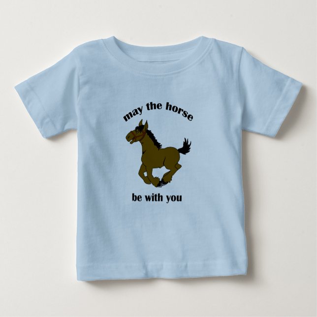 Cowboy Horse Funny Baby Baby T-Shirt (Front)