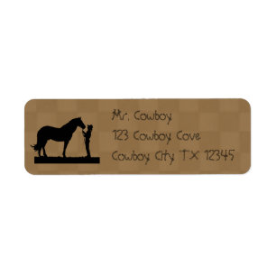Cowboy Horse Return Address Avery Labels