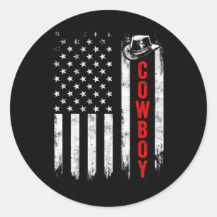 Cowboy Horse Show Horseck Riding Rider 1  Classic Round Sticker