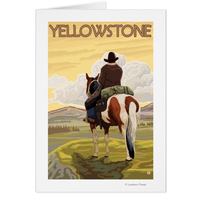 Cowboy & Horse - Yellowstone National Park (Front)