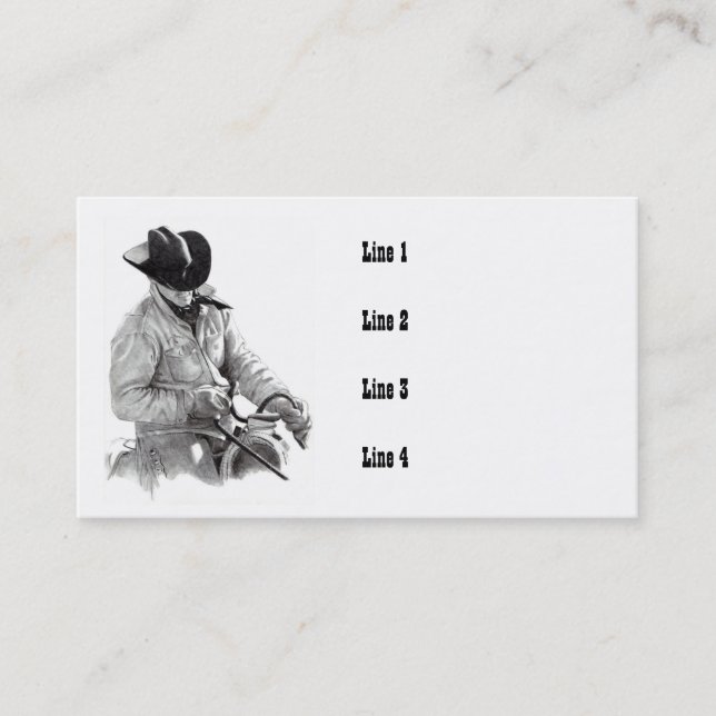 COWBOY/HORSEBACK/ART BUSINESS CARDS (Front)