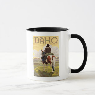 Cowboy & HorseIdahoVintage Travel Poster Mug