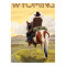 Cowboy & HorseWyomingVintage Travel Poster