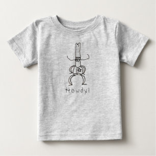 Cowboy Howdy Cartoon Drawing Doodle Kids T-Shirt